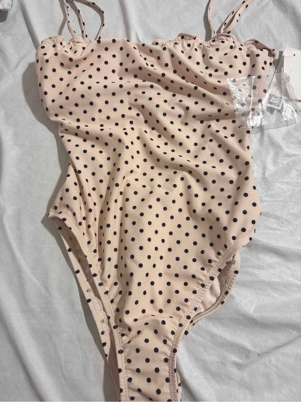 Sanctuary Cream Polka Dot One-Piece Swim